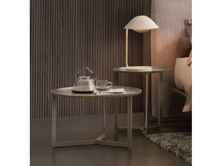 Tavolino in acciaio Round di Rosini Night