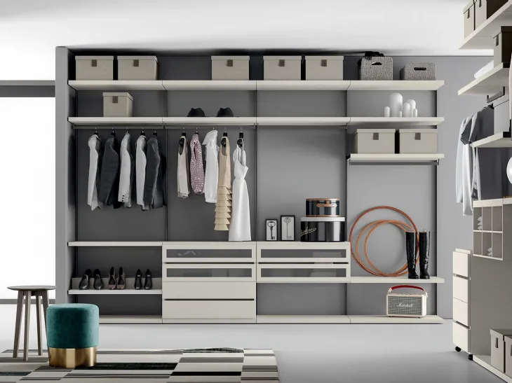 Cabina Armadio Easy Project Up in laccato opaco di Dall'Agnese