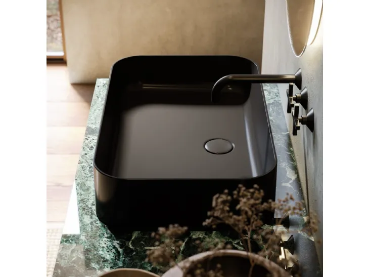 Mobile da Bagno sospeso con top in gres Cornici 15 di Puntotre