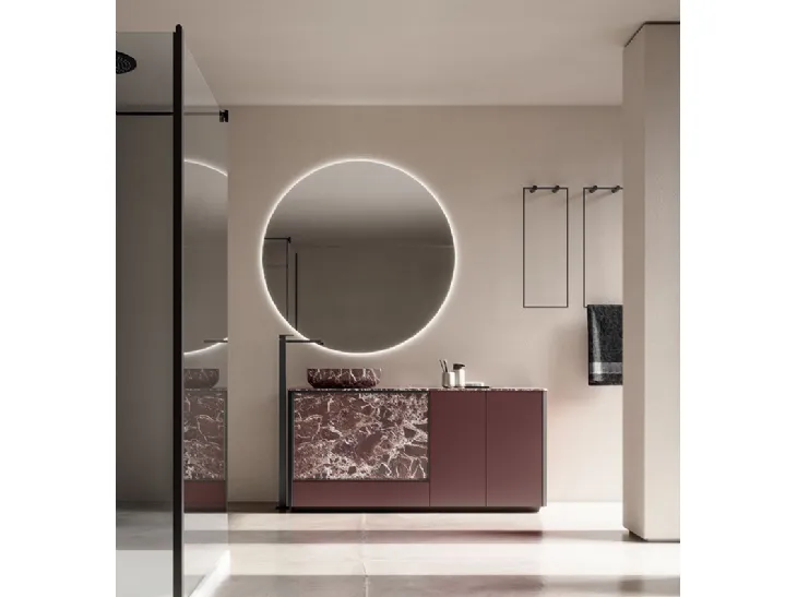 Mobile da Bagno Honey 01 in laccato e resina di Cerasa