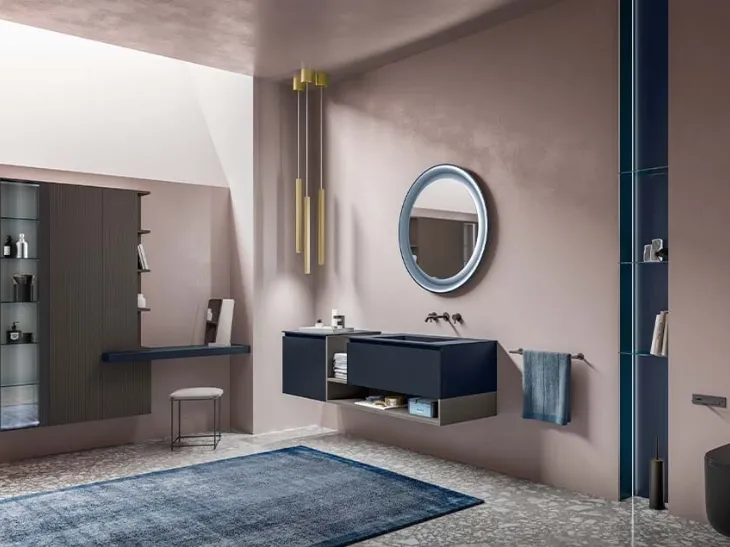 Mobile da Bagno Segno in laccato opaco a campione di Cerasa