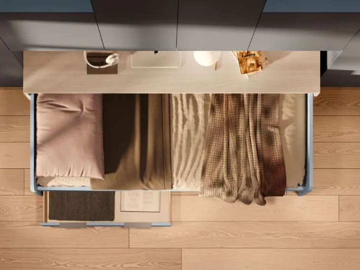 soluzione a ponte con letto estraibile