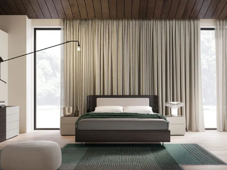 Letto con testata curva mod Aura