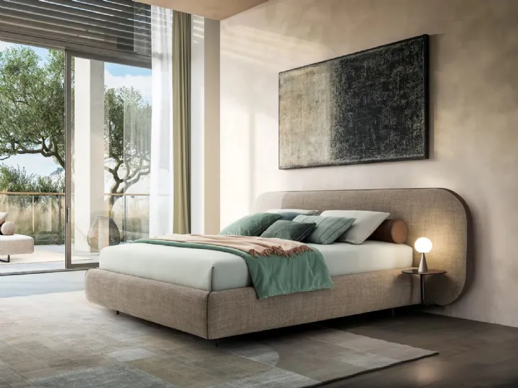 Letto matrimoniale B-Curve Twils – design avvolgente e minimale
