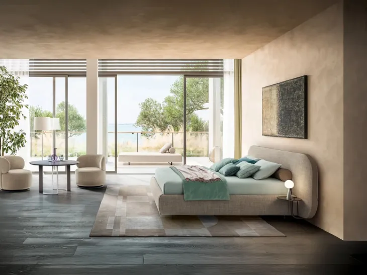 Letto matrimoniale B-Curve Twils – design avvolgente e minimale