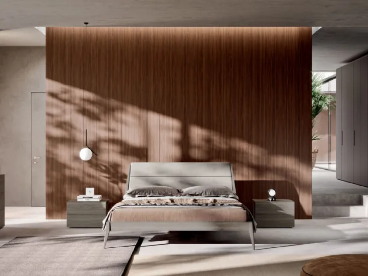 letto in melaminico rovere ossidato