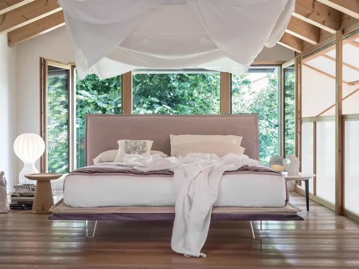 Letto Kristal in tessuto di Rigosalotti