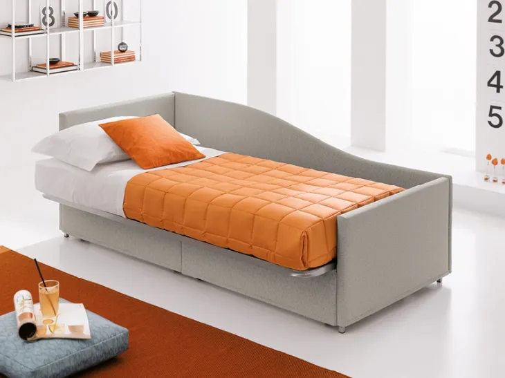 Letto singolo con secondo letto estraibile Camaleo di Rigosalotti