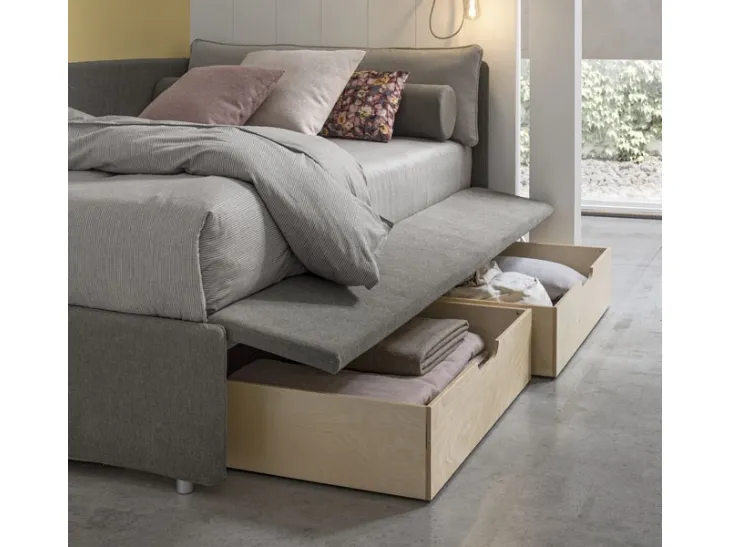 Daybed Singolo con secondo letto estraibile o contenitore Joy Estraibile di V&Nice