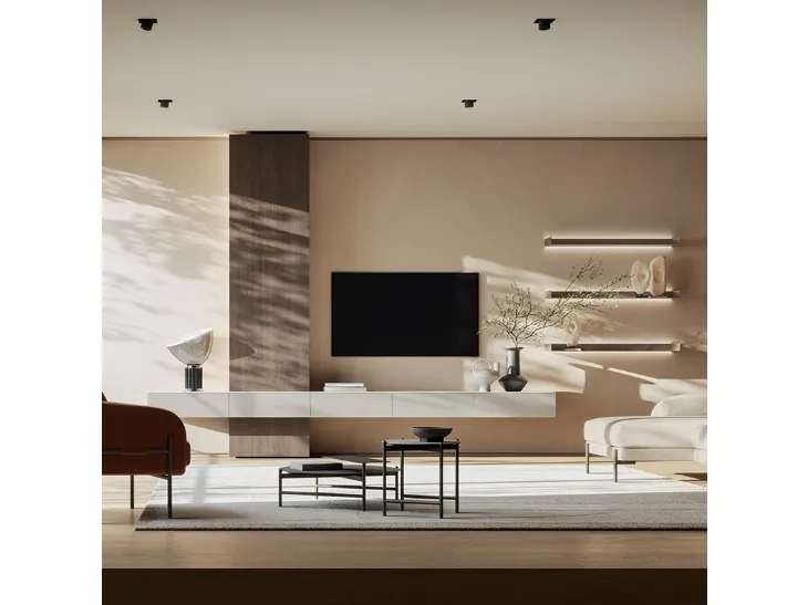 Parete Attrezzata Slim Grigio Perla di Dall'Agnese