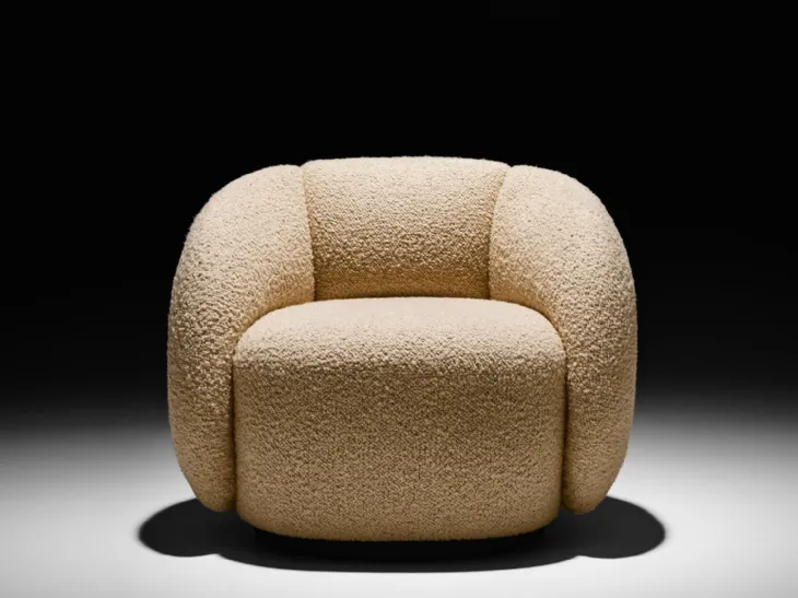 Poltrona in tessuto Brioche di Twils