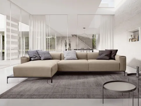 Divano angolare Spencer Doimo Salotti – design contemporaneo con penisola