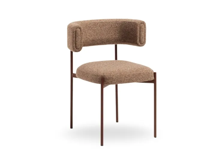 Sedia Amelie in tessuto imbottito di Midj