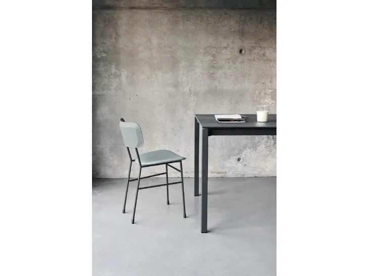 Sedia in cuoio Master di Midj