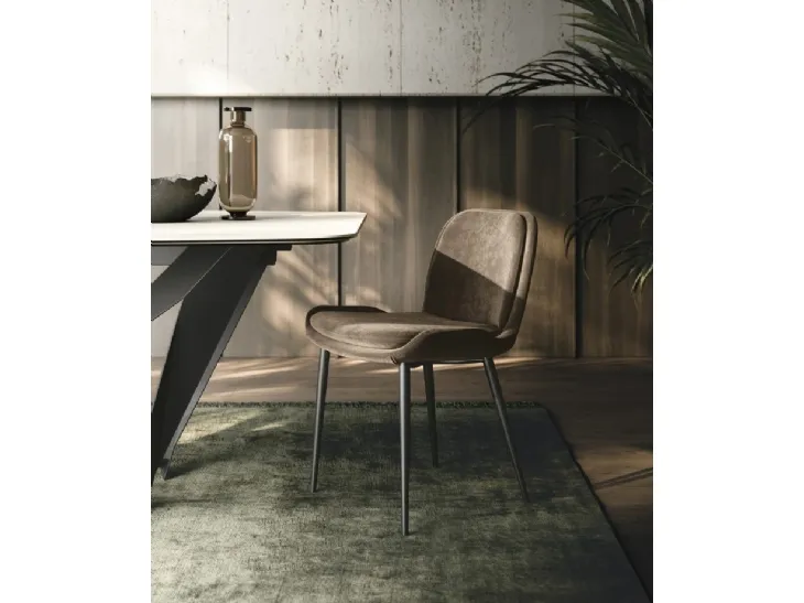 Sedia in tessuto imbottito Mia di Sedit