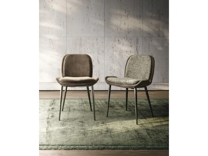 Sedia in tessuto imbottito Mia di Sedit