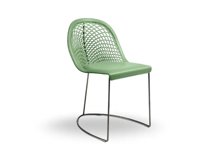 Sedia in cuoio Guapa di Midj