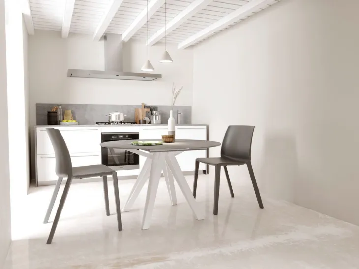 Tavolo rotondo allungabile Apple Zamagna – design conviviale e versatilità quotidiana