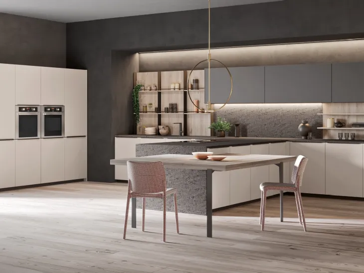 Cucina Design con penisola Alexia Ardesia di Zecchinon Cucine