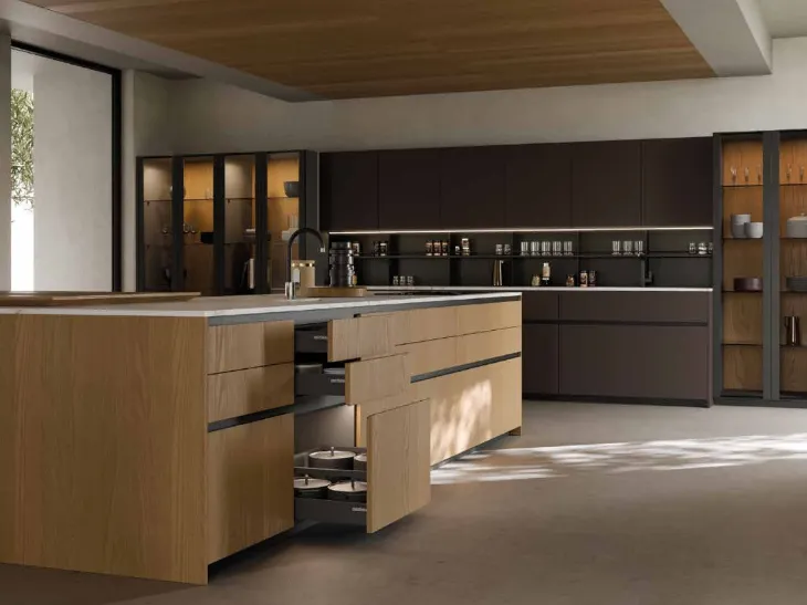 Cucina Design in legno Kelly Olmo di Zecchinon Cucine