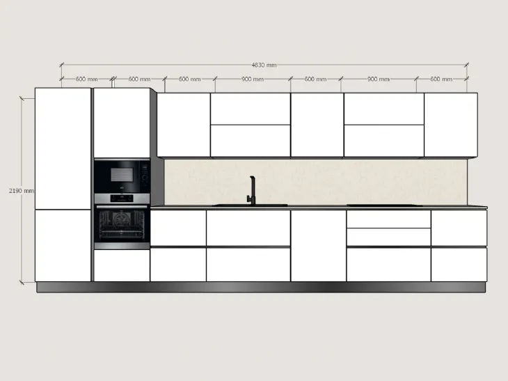 CUCINA con penisola Dibiesse Area 22 SCONTATA 30%