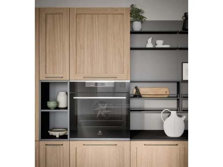 Cucina in legno con anta a TELAIO 
