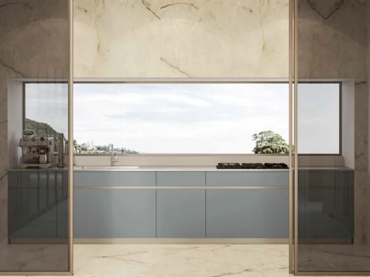 Cucina Moderna lineare Daytona Natural di Arrex