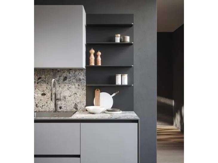 cucina Domino Lineare con piani in hpl