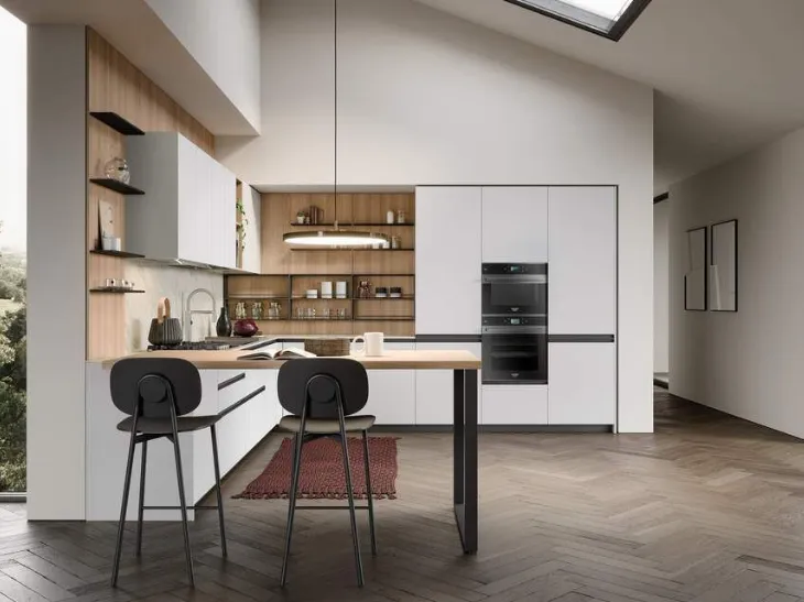 Cucina Hera moderna con Boiserie