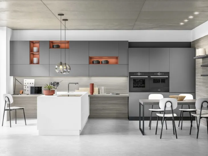 Cucina Moderna con penisola J22 001 di Ar-due