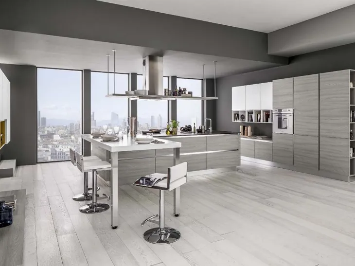 Cucina Moderna Mango Frassinato Grigio di Arrex