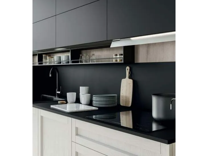 cucina in legno laccato a poro aperto Noah