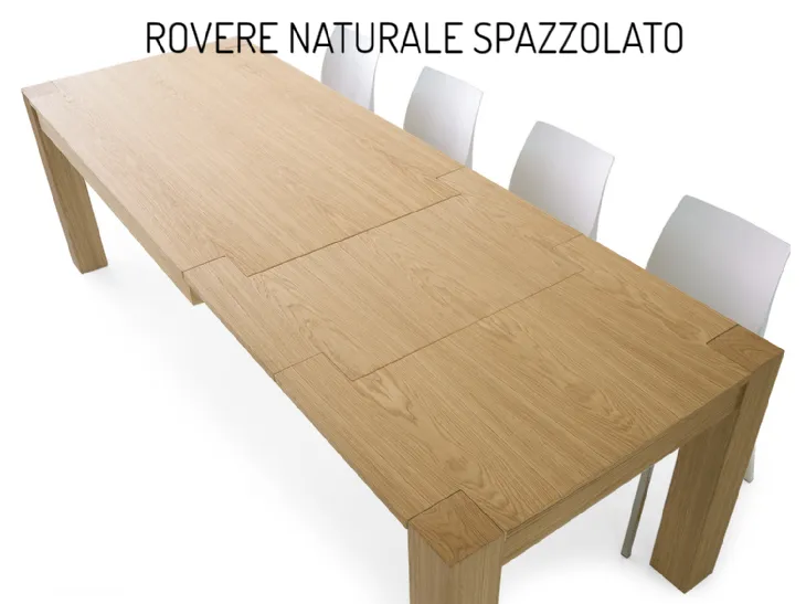 tavolo in rovere naturale allungabile