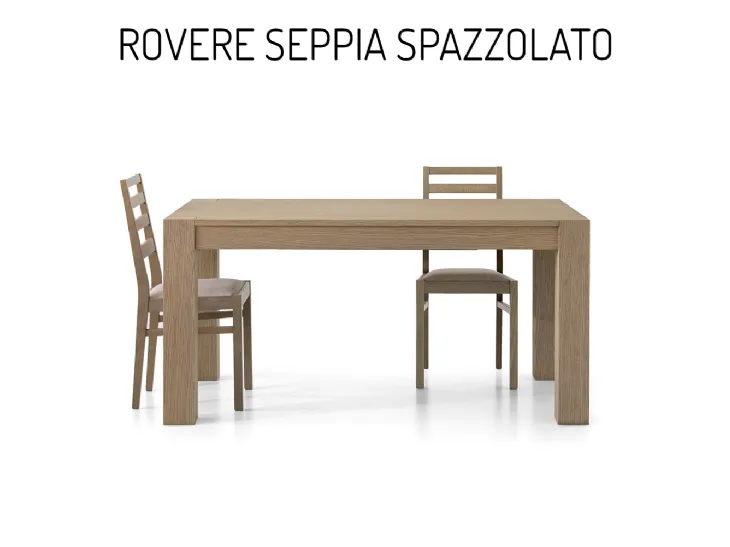 tavolo in rovere spazzolato seppia